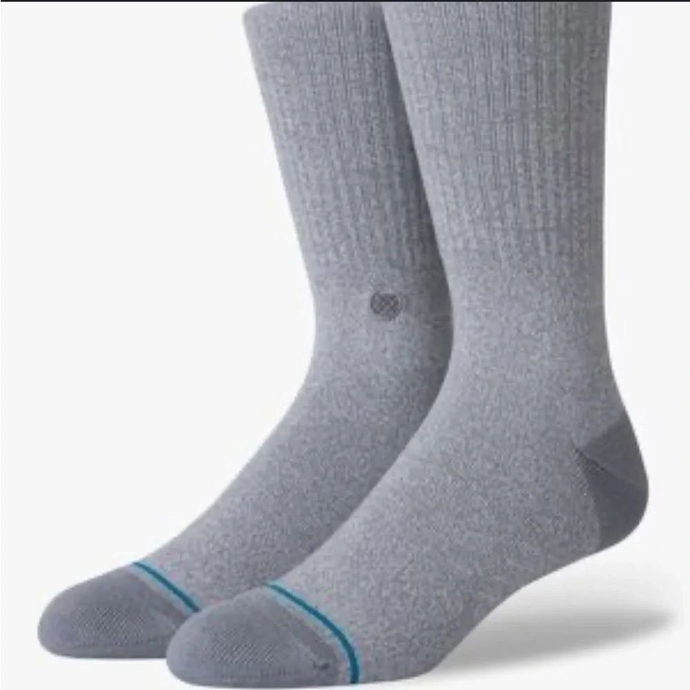 STANCE MEN’S CASUAL CREW HEIGHT IN 3 PACK ALL GREY W/MID CUSHION SEAMLESS TOE
